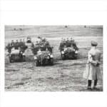 1936 - 3rd King's Own Hussars On Parade At Tidworth, Camouflaged Vehicles